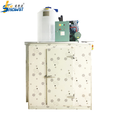 Beli ISO 5 Ton Air Tawar Flake Ice Machine Dengan Kamar Dingin online manufacture