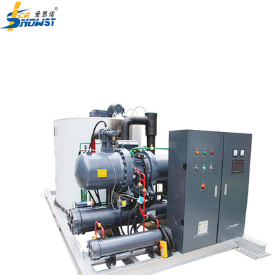 20Ton 304 stainless steel Snow Flake Ice Maker Mesin Komersial Untuk ikan Udang Pengolahan Makanan