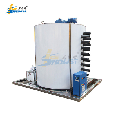 25 Ton SS304 stainless steel Flake Ice Evaporator Scale Ice Machine Untuk Pengolahan Pembantaian