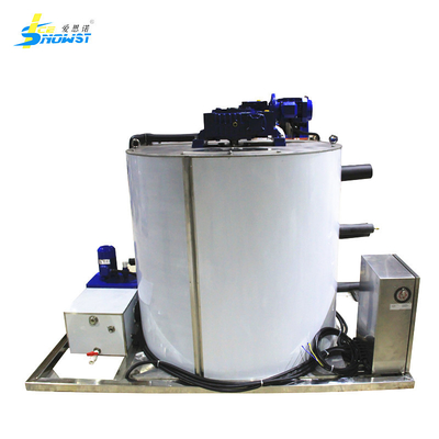 10T/hari Mesin Drum Evaporator Es Serpihan Air Laut di Kapal untuk Perikanan