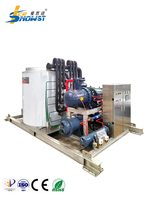 Mesin es serpihan stainless steel otomatis 20 Ton Dingin air